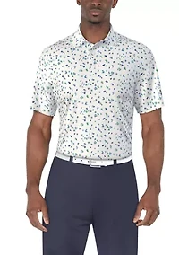 Men's Geo Printed Polo Shirt