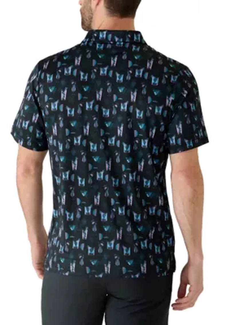 Men's Short Sleeve Layered Cocktail Shirt