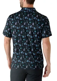 Men's Short Sleeve Layered Cocktail Shirt