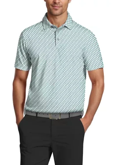 Short Sleeve Novelty Twill Printed Polo Shirt