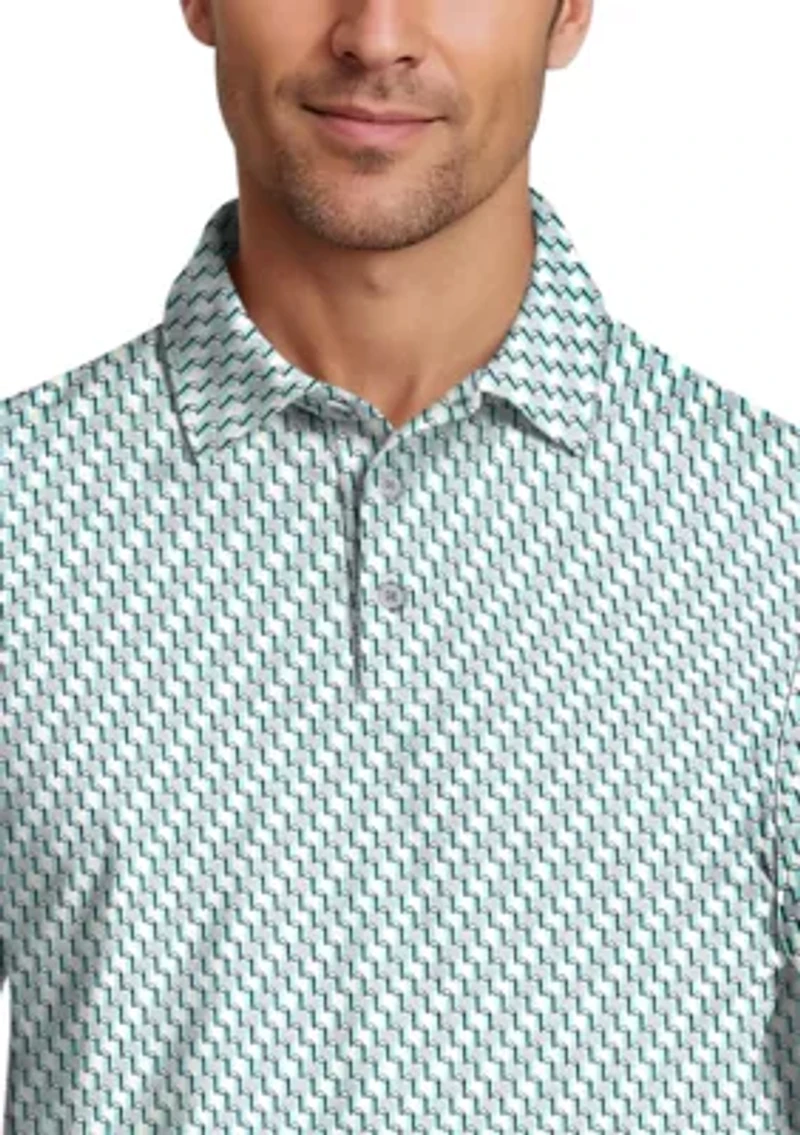 Short Sleeve Novelty Twill Printed Polo Shirt