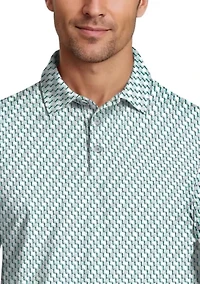 Short Sleeve Novelty Twill Printed Polo Shirt
