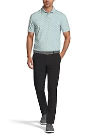 Short Sleeve Novelty Twill Printed Polo Shirt