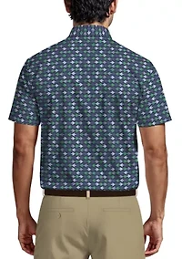 Men's Short Sleeve Novelty Printed Polo Shirt