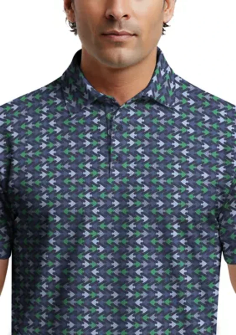 Men's Short Sleeve Novelty Printed Polo Shirt