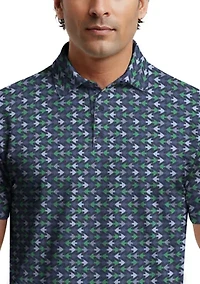 Men's Short Sleeve Novelty Printed Polo Shirt