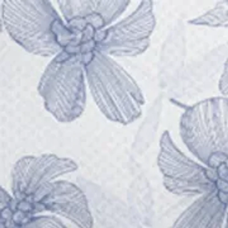 Men's Linear Botanical Printed Polo Shirt