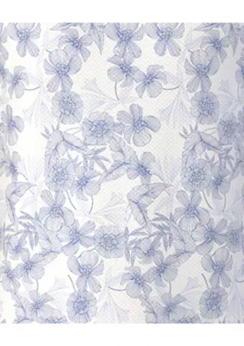 Men's Linear Botanical Printed Polo Shirt