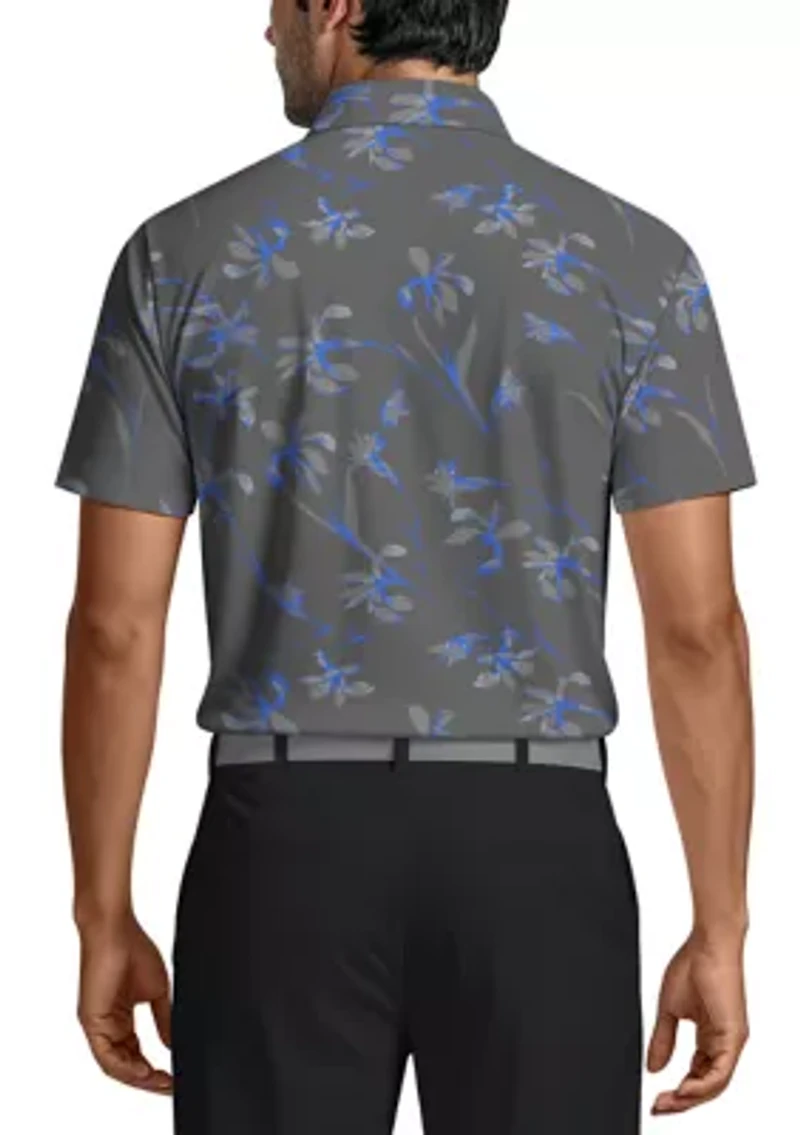 Men's Energized Floral Print Short Sleeve Golf Polo Shirt