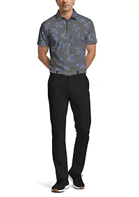 Men's Energized Floral Print Short Sleeve Golf Polo Shirt