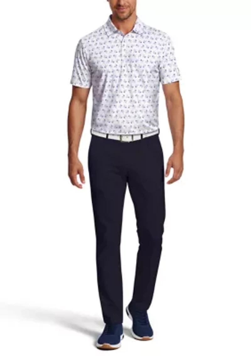 Men's Golf Gear Novelty Print Short Sleeve Polo Shirt