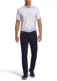 Men's Golf Gear Novelty Print Short Sleeve Polo Shirt