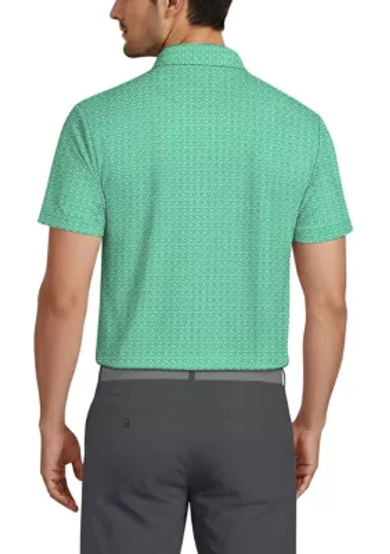 Men's Golf Flag Geometric Printed Polo Shirt
