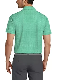 Men's Golf Flag Geometric Printed Polo Shirt