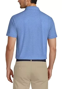 Men's Golf Flag Geometric Printed Polo Shirt