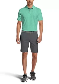 Men's Golf Flag Geometric Printed Polo Shirt