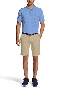 Men's Golf Flag Geometric Printed Polo Shirt