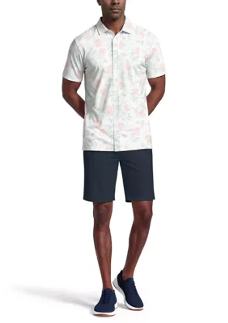 Men's Coastal Fruits Print Short Sleeve Golf Polo Shirt