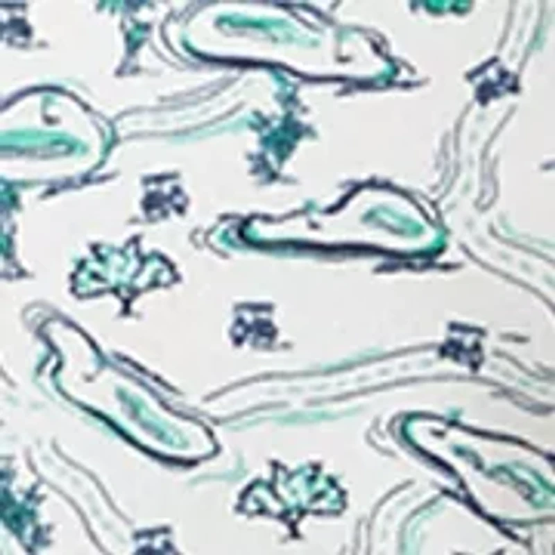 Men's Flowering Peach Printed Polo Shirt