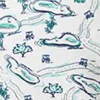 Men's Flowering Peach Printed Polo Shirt