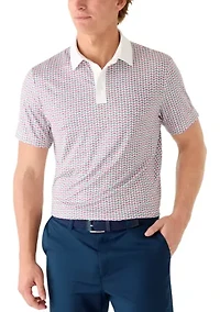 Men's Azelea Geo Printed Polo Shirt