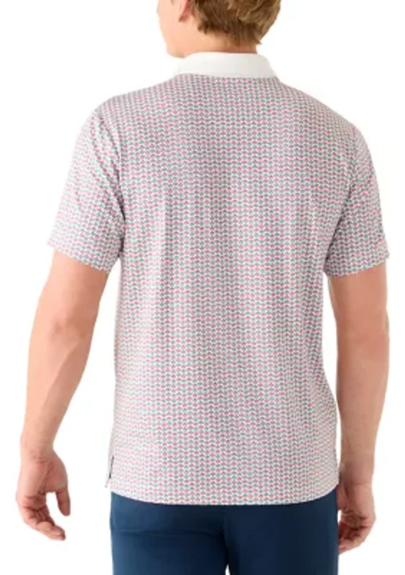 Men's Azelea Geo Printed Polo Shirt