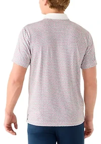 Men's Azelea Geo Printed Polo Shirt