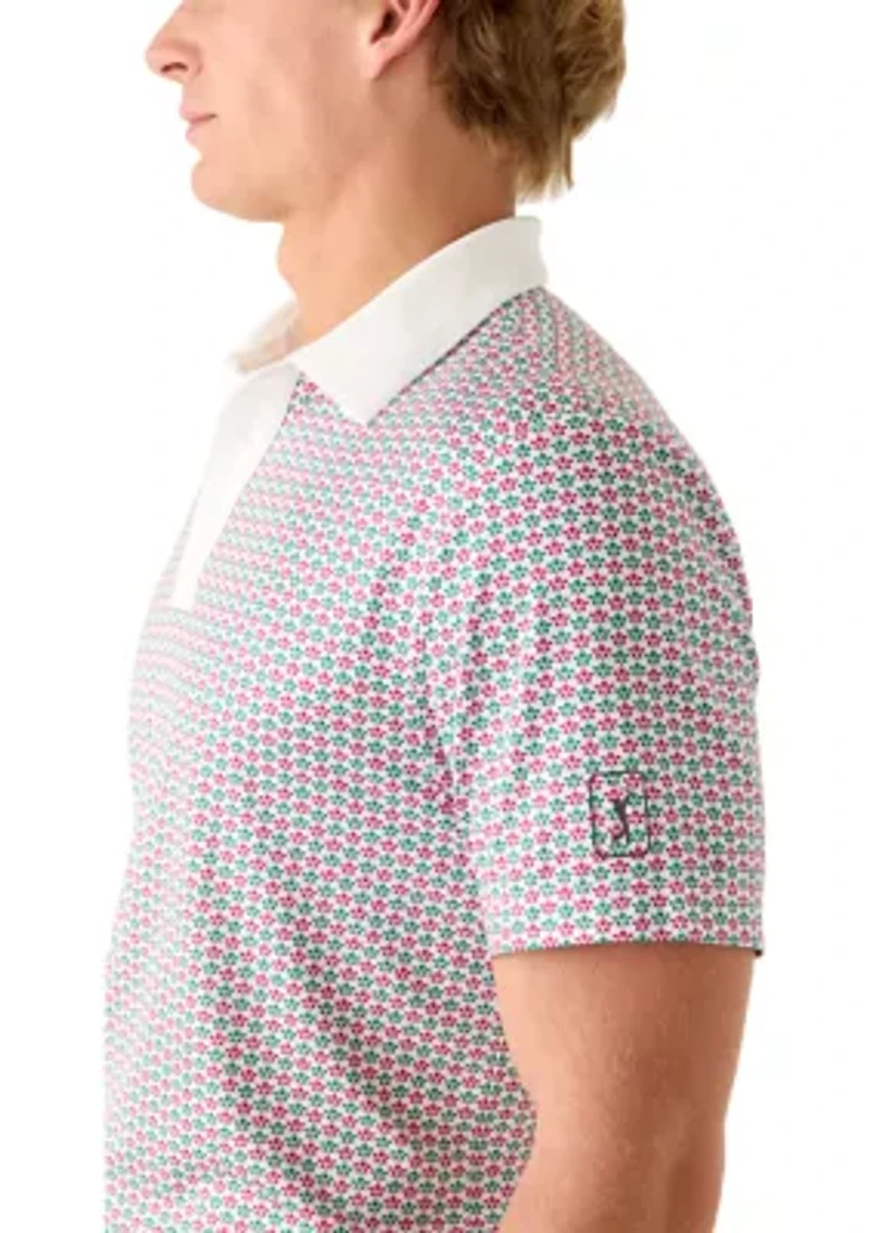 Men's Azelea Geo Printed Polo Shirt
