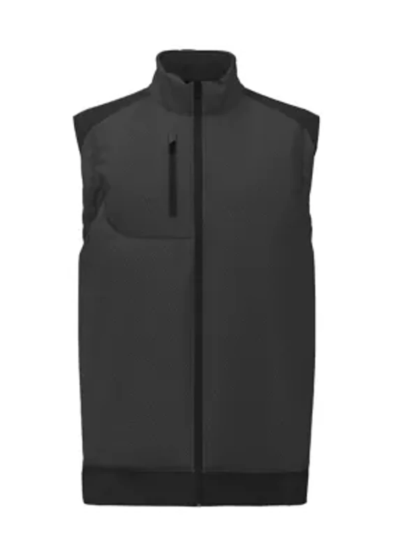 Men's Printed Fiber-Fill Hooded Golf Vest