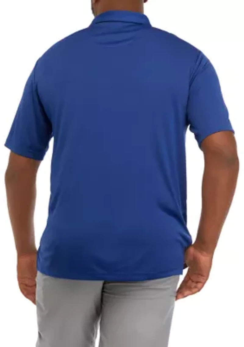Big & Tall Short Sleeve Chest Print Polo Shirt