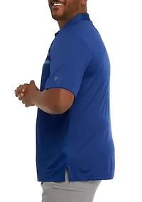 Big & Tall Short Sleeve Chest Print Polo Shirt