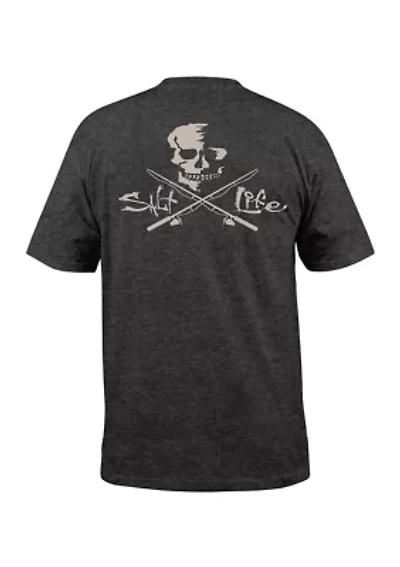 Big & Tall Skull and Poles Short Sleeve Shirt