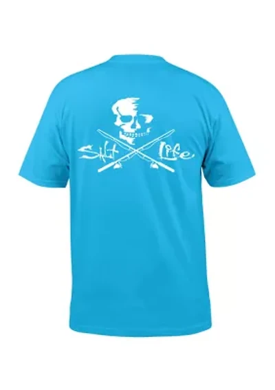 Short Sleeve Skull and Poles Shirt
