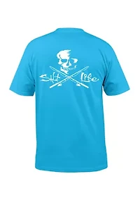 Short Sleeve Skull and Poles Shirt