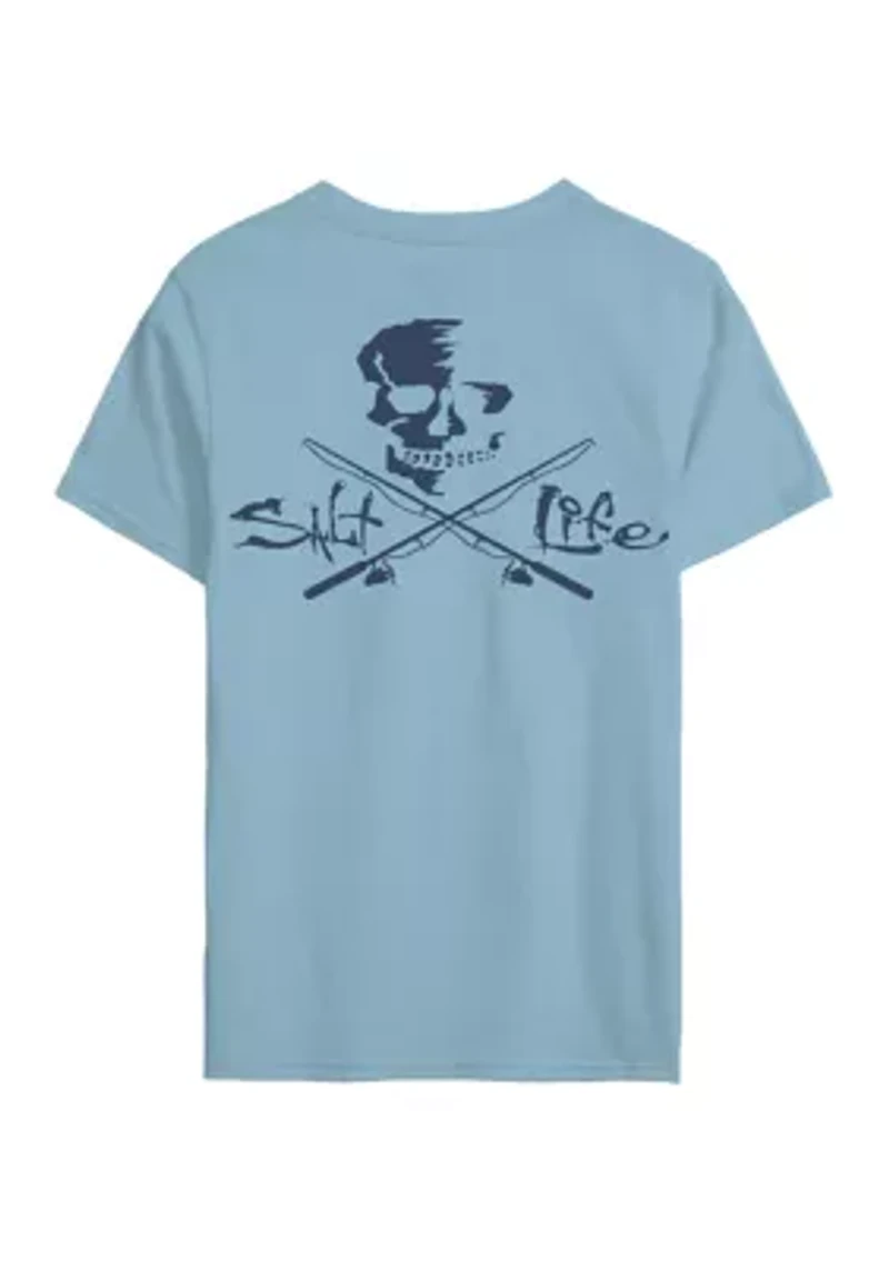 Short Sleeve Skull and Poles Shirt