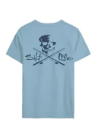 Short Sleeve Skull and Poles Shirt