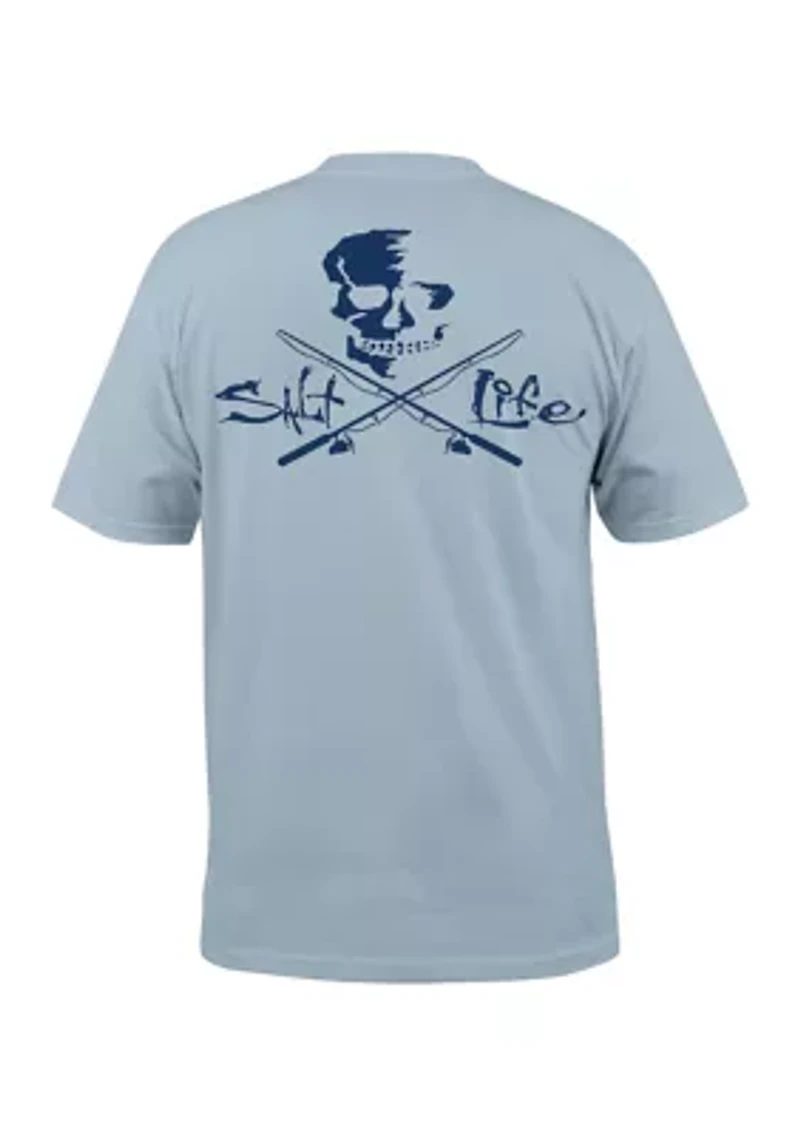 Salt Life Men’s Skull and Poles 30’s Tee