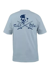 Salt Life Men’s Skull and Poles 30’s Tee