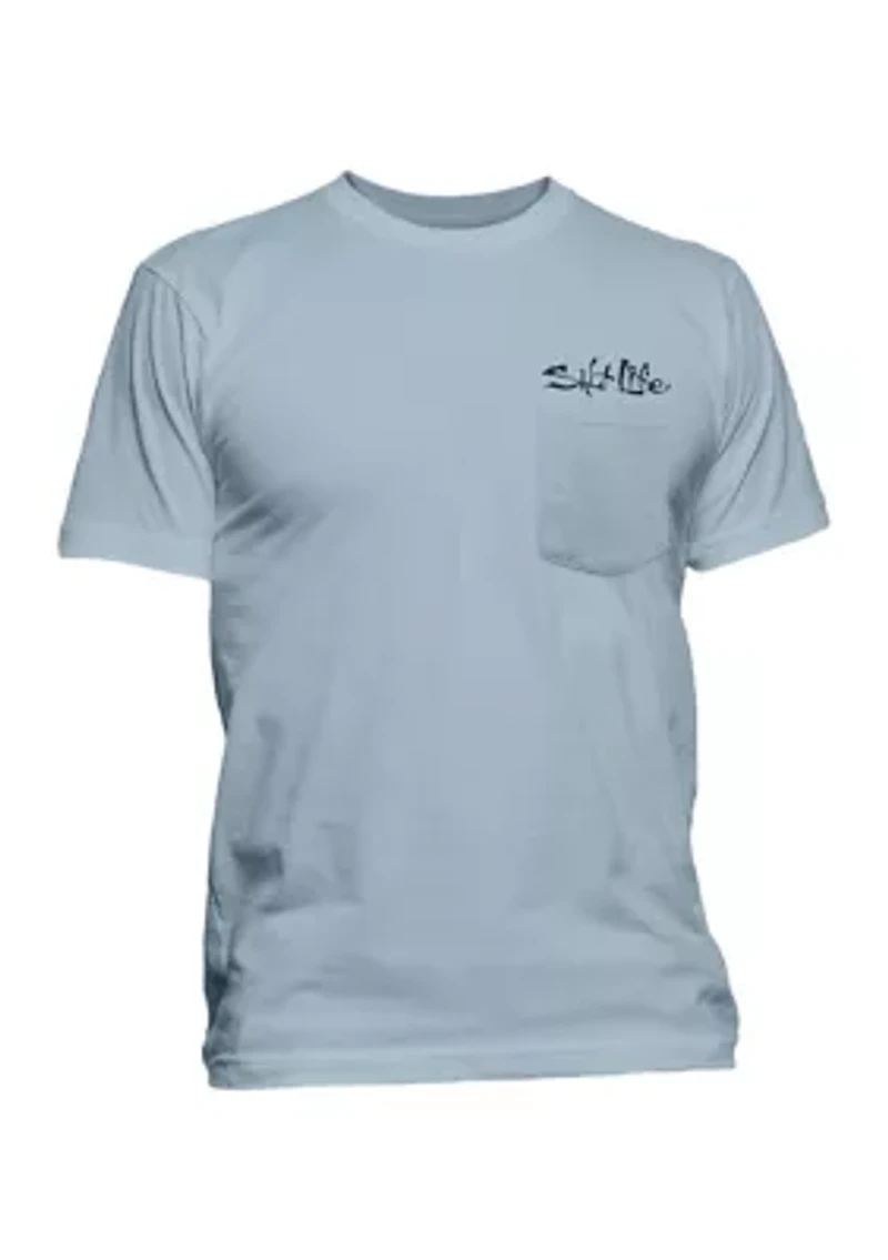 Big & Tall Hook Line and Sinker Fade Short Sleeve Graphic T-Shirt