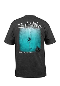 Hook Line and Sinker Fade Short Sleeve Graphic Tee