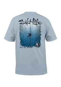 Hook Line and Sinker Fade Short Sleeve Graphic Tee