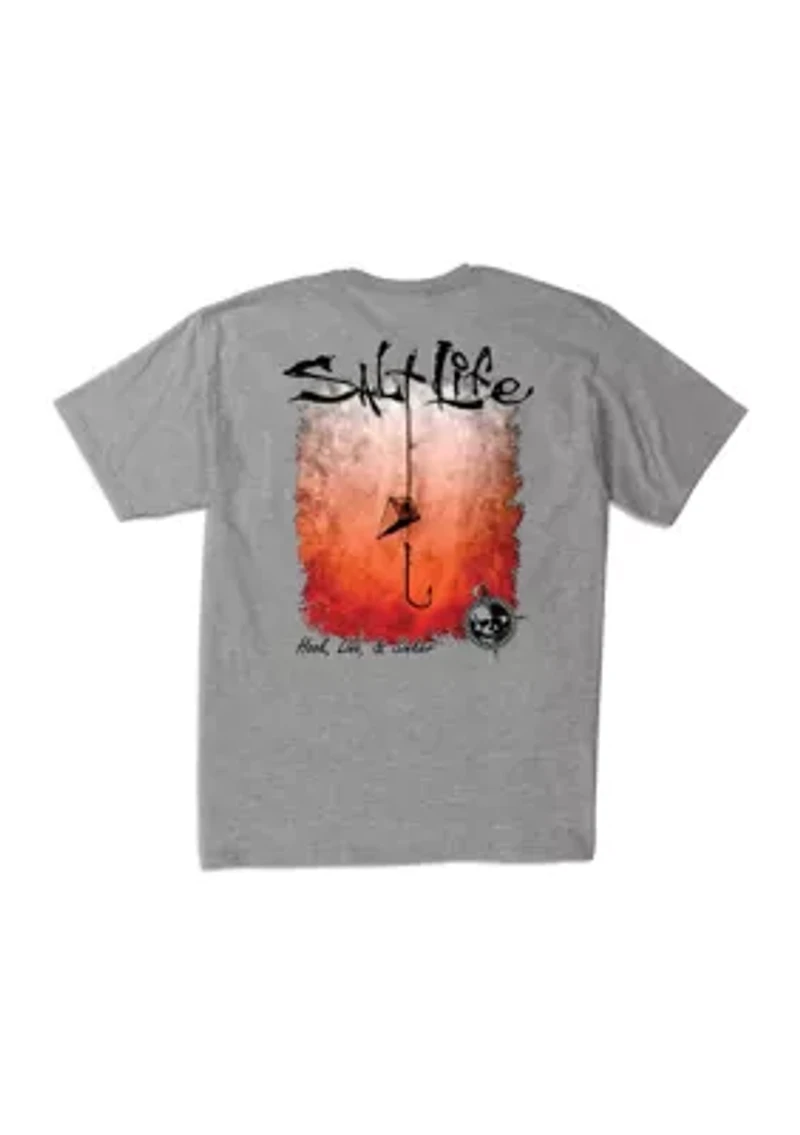 Hook Line and Sinker Fade Short Sleeve Graphic Tee