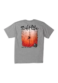 Hook Line and Sinker Fade Short Sleeve Graphic Tee