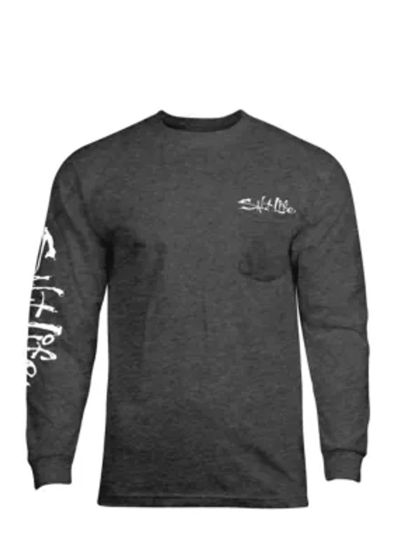 Hook Line and Sinker Long Sleeve Pocket Tee