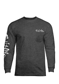 Hook Line and Sinker Long Sleeve Pocket Tee