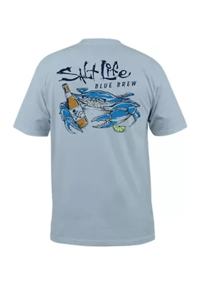 Big & Tall Blue Brew Crab Graphic T-Shirt