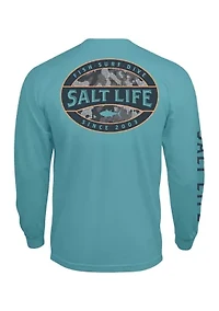 Big & Tall Atlas Badge Long Sleeve Graphic T-Shirt