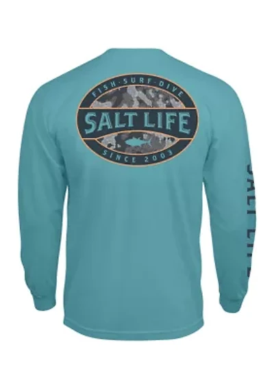Big & Tall Atlas Badge Long Sleeve Graphic T-Shirt