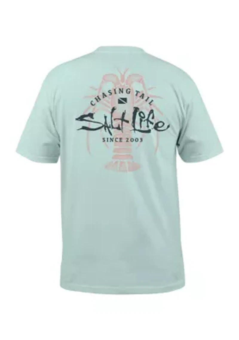 Chasing Lobster Tail Short Sleeve Pocket Graphic T-Shirt