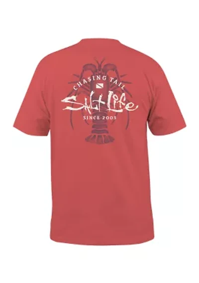 Chasing Lobster Tail Short Sleeve Pocket Graphic T-Shirt
